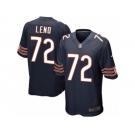 Men's Nike Chicago Bears #72 Charles Leno Game Navy Blue Team Color NFL Jersey