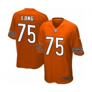 Men's Nike Chicago Bears #75 Kyle Long Game Orange Alternate NFL Jersey