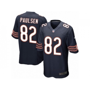 Men's Nike Chicago Bears #82 Logan Paulsen Game Navy Blue Team Color NFL Jersey