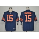 nike nfl jerseys chicago bears #15 marshall blue throwback[game]