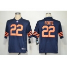 nike nfl jerseys chicago bears #22 matt forte blue throwback[game]