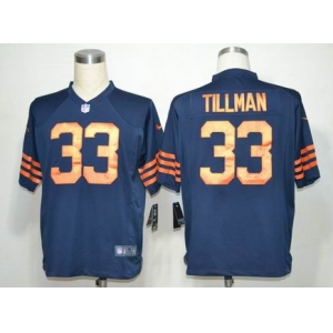 nike nfl jerseys chicago bears #33 tillman blue throwback[game]