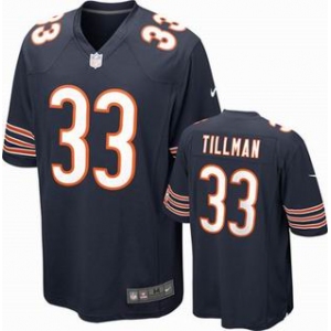 nike nfl jerseys chicago bears #33 tillman blue[game]