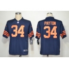 nike nfl jerseys chicago bears #34 payton blue throwback[game]