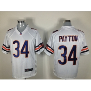 nike nfl jerseys chicago bears #34 payton white[game]