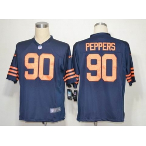 nike nfl jerseys chicago bears #90 julius peppers blue throwback[game]