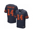 Men Nike Chicago Bears #14 Deonte Thompson Elite Navy Blue Alternate NFL Jersey