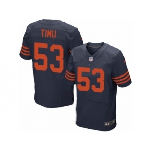 Men Nike Chicago Bears #53 John Timu Elite Navy Blue Alternate NFL Jersey