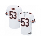 Men Nike Chicago Bears #53 John Timu Elite White NFL Jersey