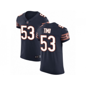 Men Nike Chicago Bears #53 John Timu Navy Blue Team Color Vapor Untouchable Elite Player NFL Jersey