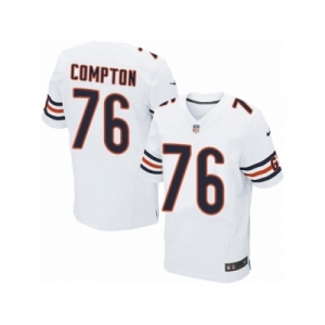 Men Nike Chicago Bears #76 Tom Compton Elite White NFL Jersey