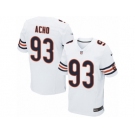 Men Nike Chicago Bears #93 Sam Acho Elite White NFL Jersey