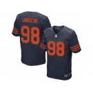 Men Nike Chicago Bears #98 Mitch Unrein Elite Navy Blue Alternate NFL Jersey