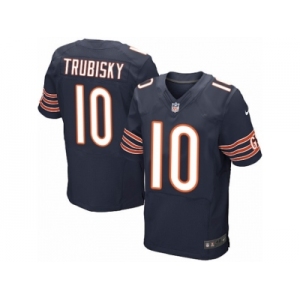 Men's Nike Chicago Bears #10 Mitchell Trubisky Elite Navy Blue Team Color NFL Jersey