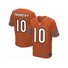 Men's Nike Chicago Bears #10 Mitchell Trubisky Elite Orange Alternate NFL Jersey