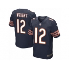 Men's Nike Chicago Bears #12 Kendall Wright Elite Navy Blue Team Color NFL Jersey