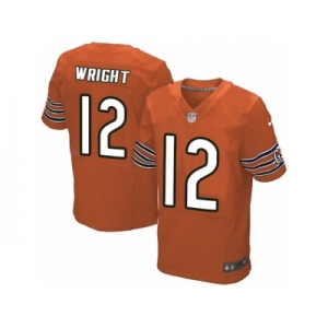 Men's Nike Chicago Bears #12 Kendall Wright Elite Orange Alternate NFL Jersey