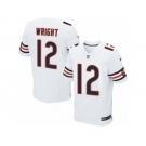 Men's Nike Chicago Bears #12 Kendall Wright Elite White NFL Jersey