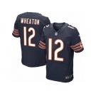 Men's Nike Chicago Bears #12 Markus Wheaton Elite Navy Blue Team Color NFL Jersey