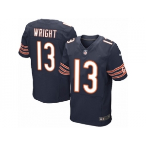 Men's Nike Chicago Bears #13 Kendall Wright Elite Navy Blue Team Color NFL Jersey