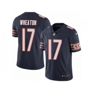 Men's Nike Chicago Bears #17 Markus Wheaton Elite Navy Blue Rush NFL Jersey