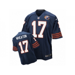 Men's Nike Chicago Bears #17 Markus Wheaton Elite Navy Blue Throwback NFL Jersey