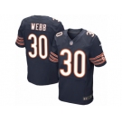 Men's Nike Chicago Bears #30 B.W. Webb Elite Navy Blue Team Color NFL Jersey