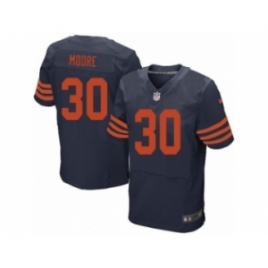 Men's Nike Chicago Bears #30 D.J. Moore Elite Navy Blue 1940s Throwback Alternate NFL Jersey