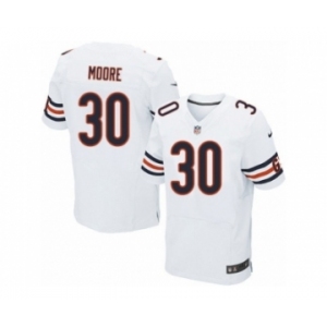 Men's Nike Chicago Bears #30 D.J. Moore Elite White NFL Jersey