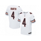 Men's Nike Chicago Bears #4 Connor Barth Elite White NFL Jersey