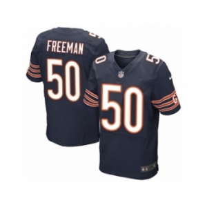 Men's Nike Chicago Bears #50 Jerrell Freeman Elite Navy Blue Team Color NFL Jersey