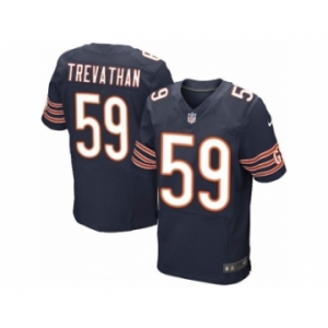 Men's Nike Chicago Bears #59 Danny Trevathan Elite Navy Blue Team Color NFL Jersey