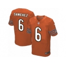 Men's Nike Chicago Bears #6 Mark Sanchez Elite Orange Alternate NFL Jersey