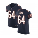 Men's Nike Chicago Bears #64 Eric Kush Navy Blue Team Color Vapor Untouchable Elite Player NFL Jersey