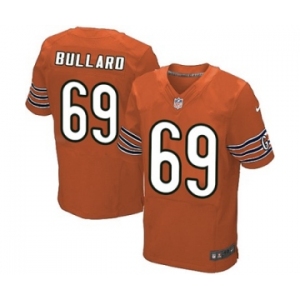 Men's Nike Chicago Bears #69 Jonathan Bullard Elite Orange Alternate NFL Jersey