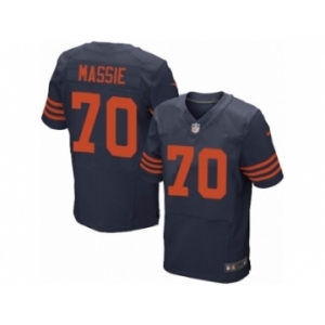 Men's Nike Chicago Bears #70 Bobby Massie Elite Navy Blue 1940s Throwback Alternate NFL Jersey