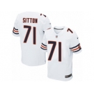 Men's Nike Chicago Bears #71 Josh Sitton Elite White NFL Jersey