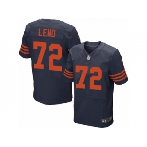 Men's Nike Chicago Bears #72 Charles Leno Elite Navy Blue 1940s Throwback Alternate NFL Jersey