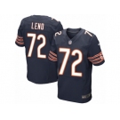 Men's Nike Chicago Bears #72 Charles Leno Elite Navy Blue Team Color NFL Jersey