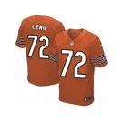 Men's Nike Chicago Bears #72 Charles Leno Elite Orange Alternate NFL Jersey