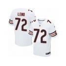 Men's Nike Chicago Bears #72 Charles Leno Elite White NFL Jersey