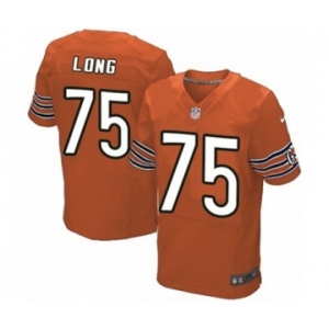 Men's Nike Chicago Bears #75 Kyle Long Elite Orange Alternate NFL Jersey