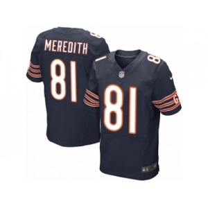 Men's Nike Chicago Bears #81 Cameron Meredith Elite Navy Blue Team Color NFL Jersey