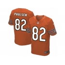 Men's Nike Chicago Bears #82 Logan Paulsen Elite Orange Alternate NFL Jersey