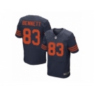 Men's Nike Chicago Bears #83 Martellus Bennett Elite Navy Blue 1940s Throwback Alternate NFL Jersey