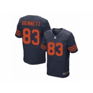 Men's Nike Chicago Bears #83 Martellus Bennett Elite Navy Blue 1940s Throwback Alternate NFL Jersey