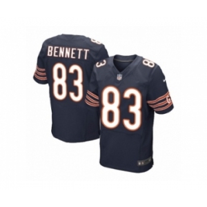 Men's Nike Chicago Bears #83 Martellus Bennett Elite Navy Blue Team Color NFL Jersey