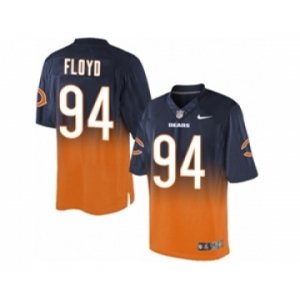 Men's Nike Chicago Bears #94 Leonard Floyd Elite Navy Orange Fadeaway NFL Jersey