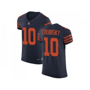 Nike Chicago Bears #10 Mitchell Trubisky Navy Blue Alternate Men Stitched NFL Vapor Untouchable Elite Jersey