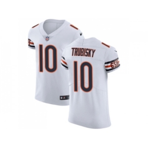 Nike Chicago Bears #10 Mitchell Trubisky White Men Stitched NFL Vapor Untouchable Elite Jersey